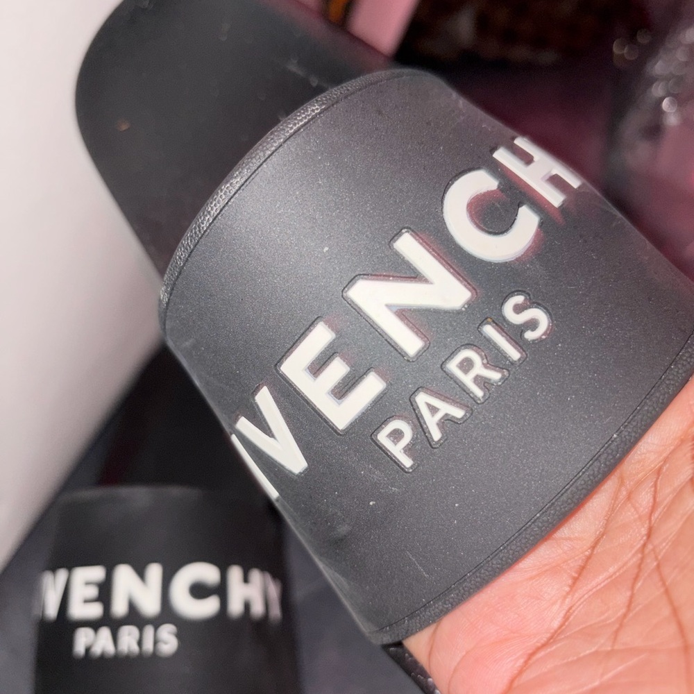 Givenchy Black Slide Sandals 7